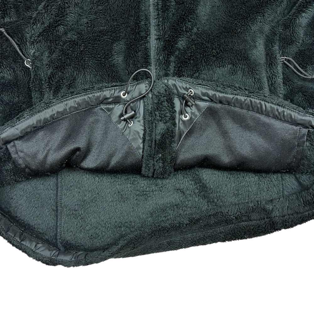 The North Face Sweater Womens Medium Black Full Zip‎ Fuzzy Adjustable Waist - Picture 5 of 14